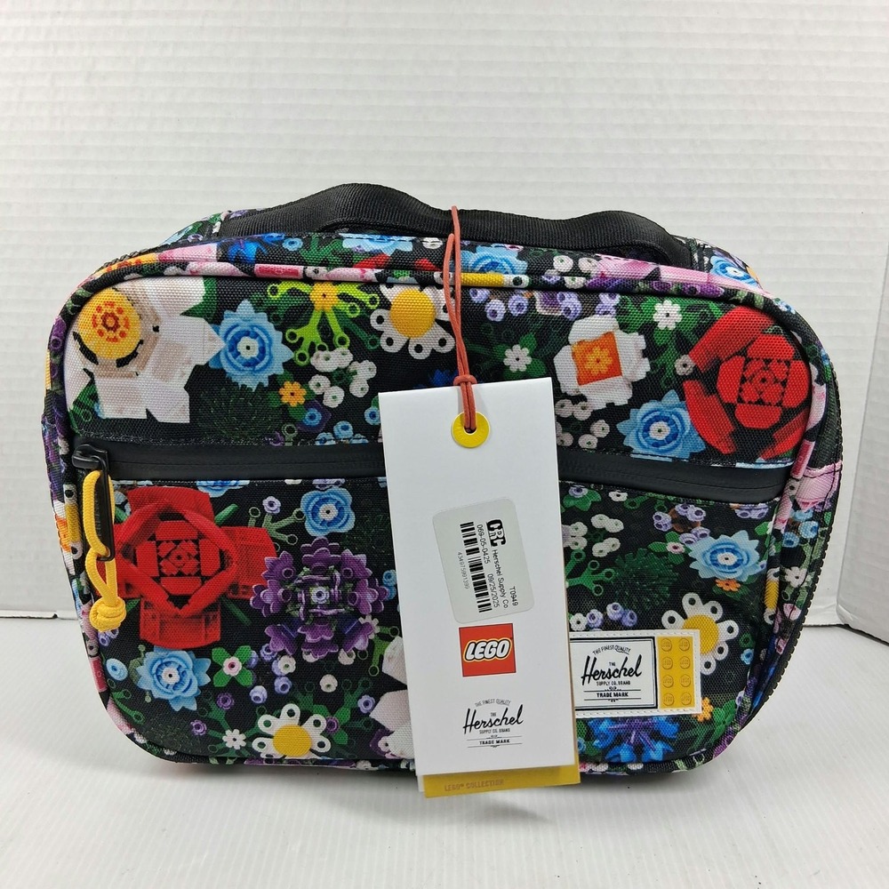 NWT Herschel x LEGO Pop Quiz Lunch Box Garden Floral Flower Insulated New